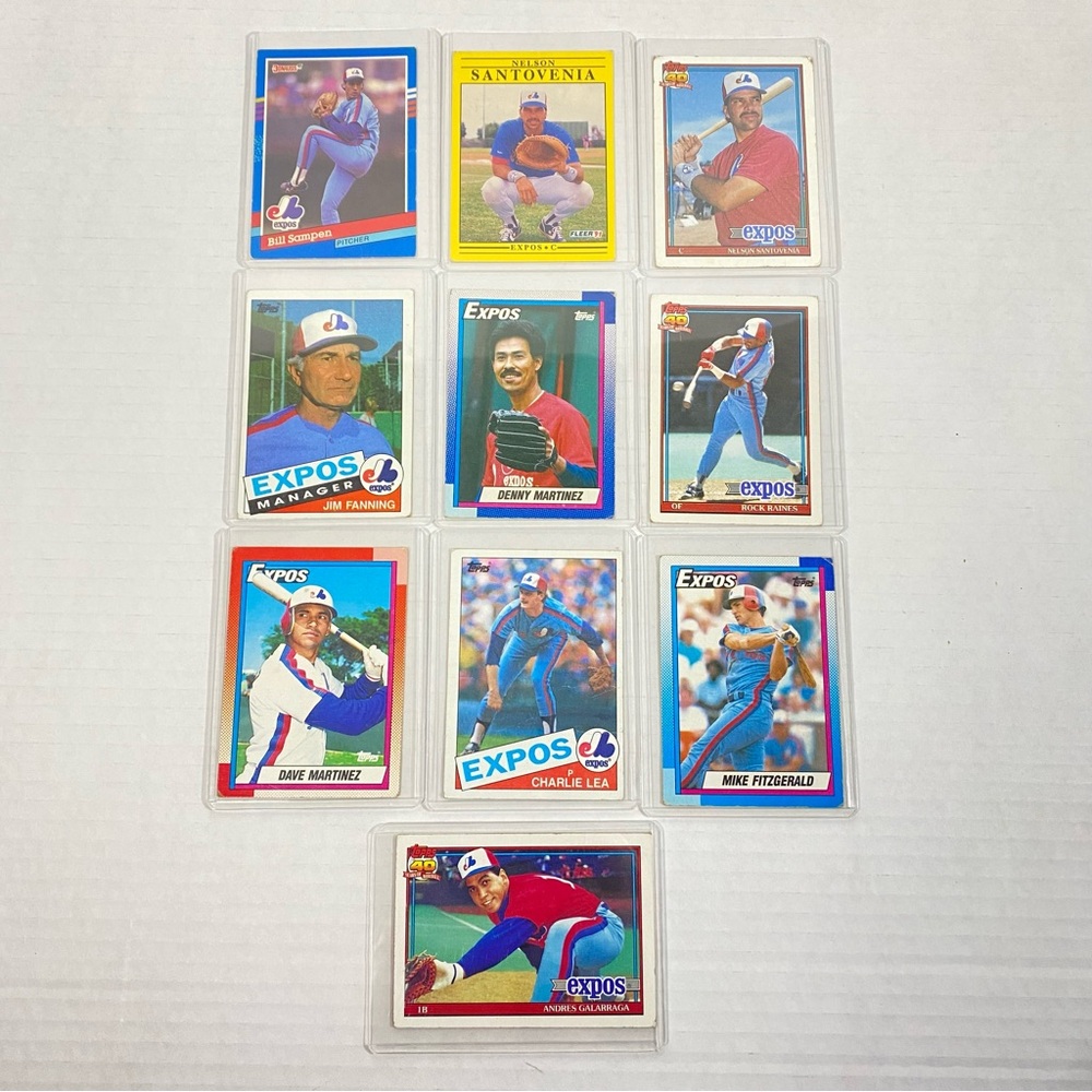 Expos Baseball Cards Lot of 10